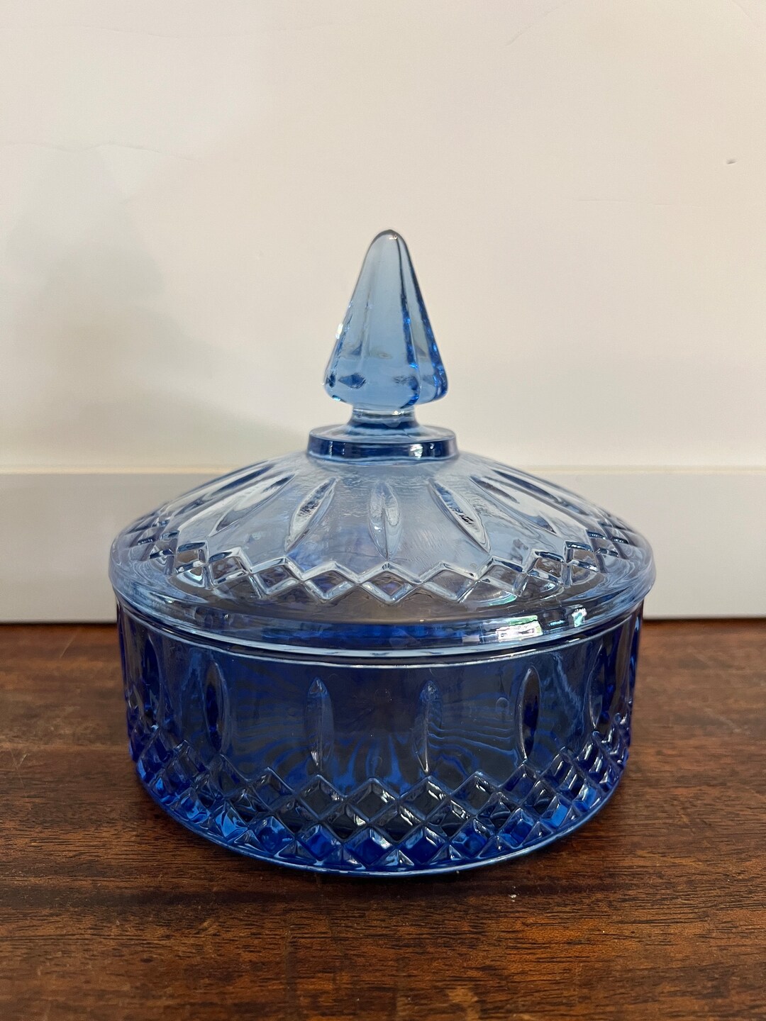 Vintage Indiana Princess Candy Dish, Ice Blue Candy Dish, Depression