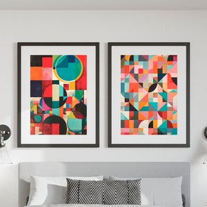 2 of abstract geometric pattern digital art, Digital Wall Print, Digital Download Print, Large Printable Art, Digital Print