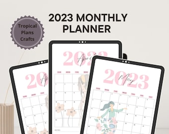 Simple clean minimalist monthly planner