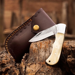 Handmade Damascus Steel Folding Knife, Pocket Knife for Men Folding Knive, Men, Women Gift, Thanksgiving Gift, Christmas Gift, Best Gift USA