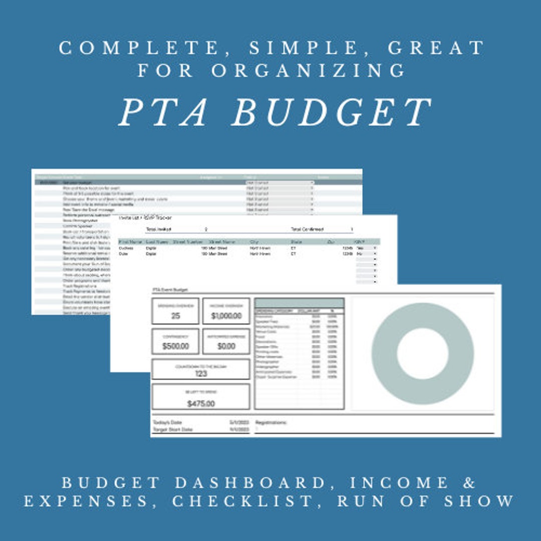 PTA Digital Budget PTA Event Planning Fundraising Event Tracker Event PTA Digital Budget PTA Event Planning Fundraising Event Tracker Event