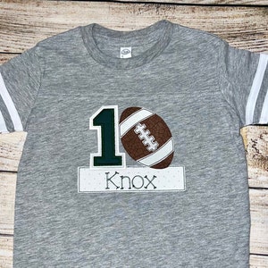 Toddler Football Shirt, Birthday Shirt, Embroidered, Jersey, Personalized