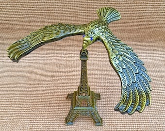 Modèle ancien de la Tour Eiffel à Paris avec bureau aigle, cadeau pour mari, cadeau d'anniversaire, cadeau de remise des diplômes, cadeau personnalisé, décoration d'intérieur