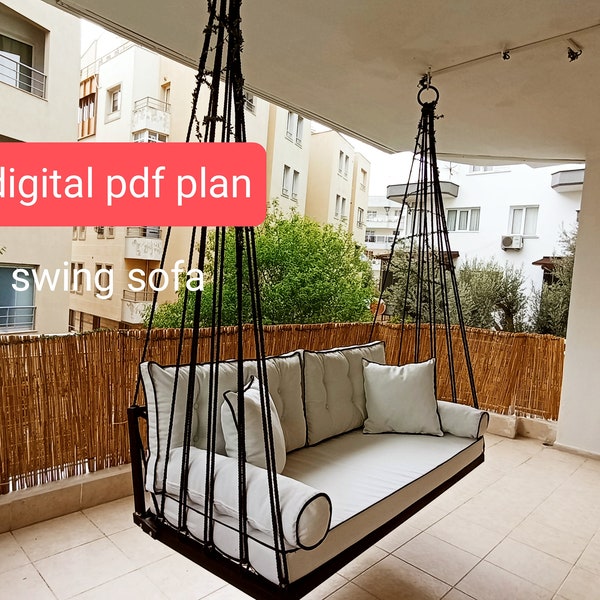 Porch Swing Bed Plans Etsy