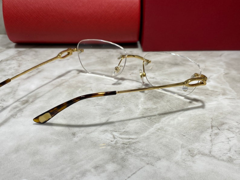 Luxury Rimless Glasses Detroit Buffs Premium Glasses - Etsy