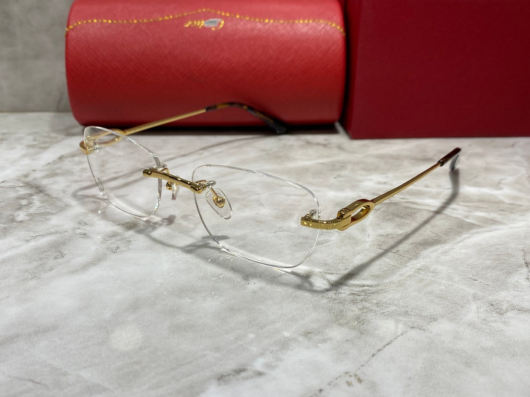 Luxury Rimless Glasses Detroit Buffs Premium Glasses - Etsy