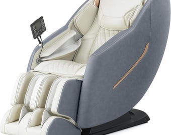 MYNTA 2025 Massage Chair M1620, Flexible SL-Track Shiatsu Full Body Massage Chair Recliner with 170Zero-Gravity Position, White Noise,Grey