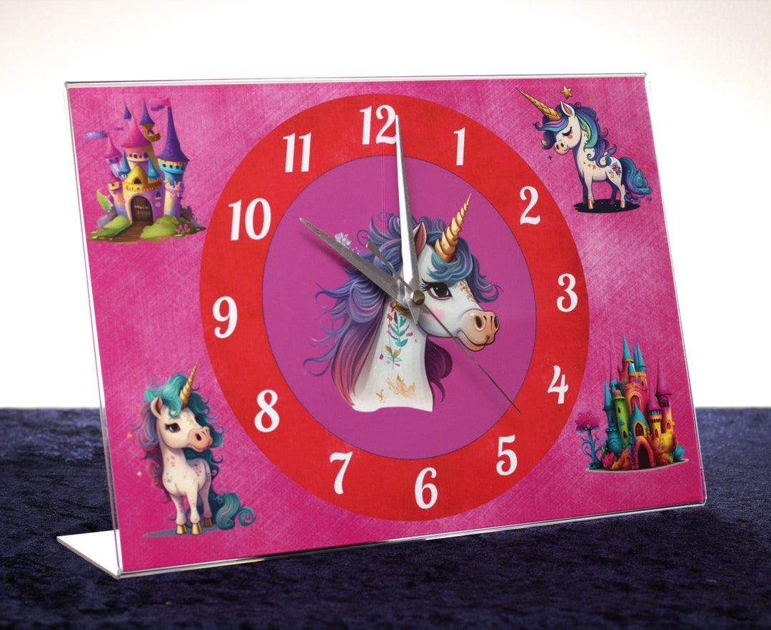 Unicorn Table Clock Etsy