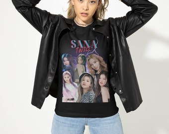 Twice Sana 90s Vintage Collage T-Shirt