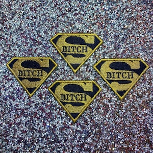 Super Bitch Embroidered Patch | Iron on Patch | Sew on Patch | Appliqué