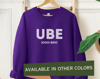 Sweat-shirt prononciation UBE, pull en igname violet Ooo-Beh, cadeau idéal pour les passionnés d'Ube, les amoureux, les gastronomes, les boulangers, les cuisiniers ou les propriétaires de petites entreprises
