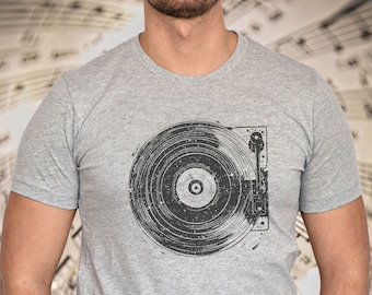 Unisex Record Player Shirt, Turntable Shirt, Vinyl Record Shirt, Music Enthusiast Shirt, Music Lover Tshirt, Vintage Turntable Graphic Shirt