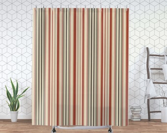 Simple Modern Classic Stripes Shower Curtain, Contemporary Shower Curtain, Bathroom Curtain, Bath Curtain, Housewarming Gift, Bath Decor