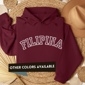 Filipina Hoodie, Heavy Blend Hooded Sweatshirt to Represent with Style, Gift for Pinay, Nanay, Tita, Filipino Female Cousin, Friend etc.