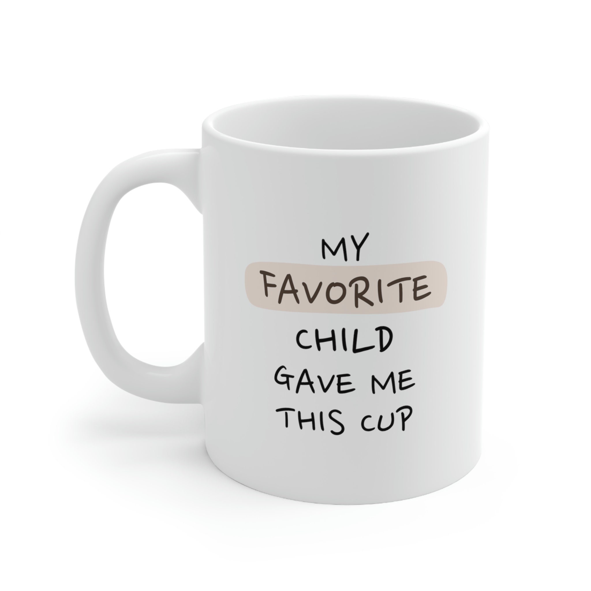 FALJIOK Tasse Humoristique « Mon Enfant Préféré M’a Offert Cette Tasse, Meilleur Papa Au Monde » - Cadeau Drôle Pour Papa, Patron, Collègues