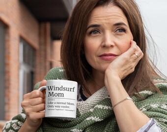 Windsurfing Mom Mug, Wind surf Gift, Windsurfing Mug, funny mugs, gifts for her windsurfing, mom gift, vintage windsurf, windsurfer quote mug