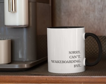 wakeboard mug, wakeboarding gifts, gifts for wakeboarder, wakeboard accessory, wakeboard quote, funny gift, wakeboard men, wake
