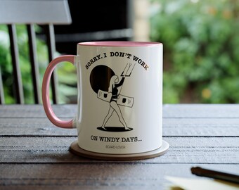 Kite mug, kitesurfing gifts, gift idea for kitesurfers, kitesurfing present, coffee mug kiteboarding kiteboard kitesurf mug, women