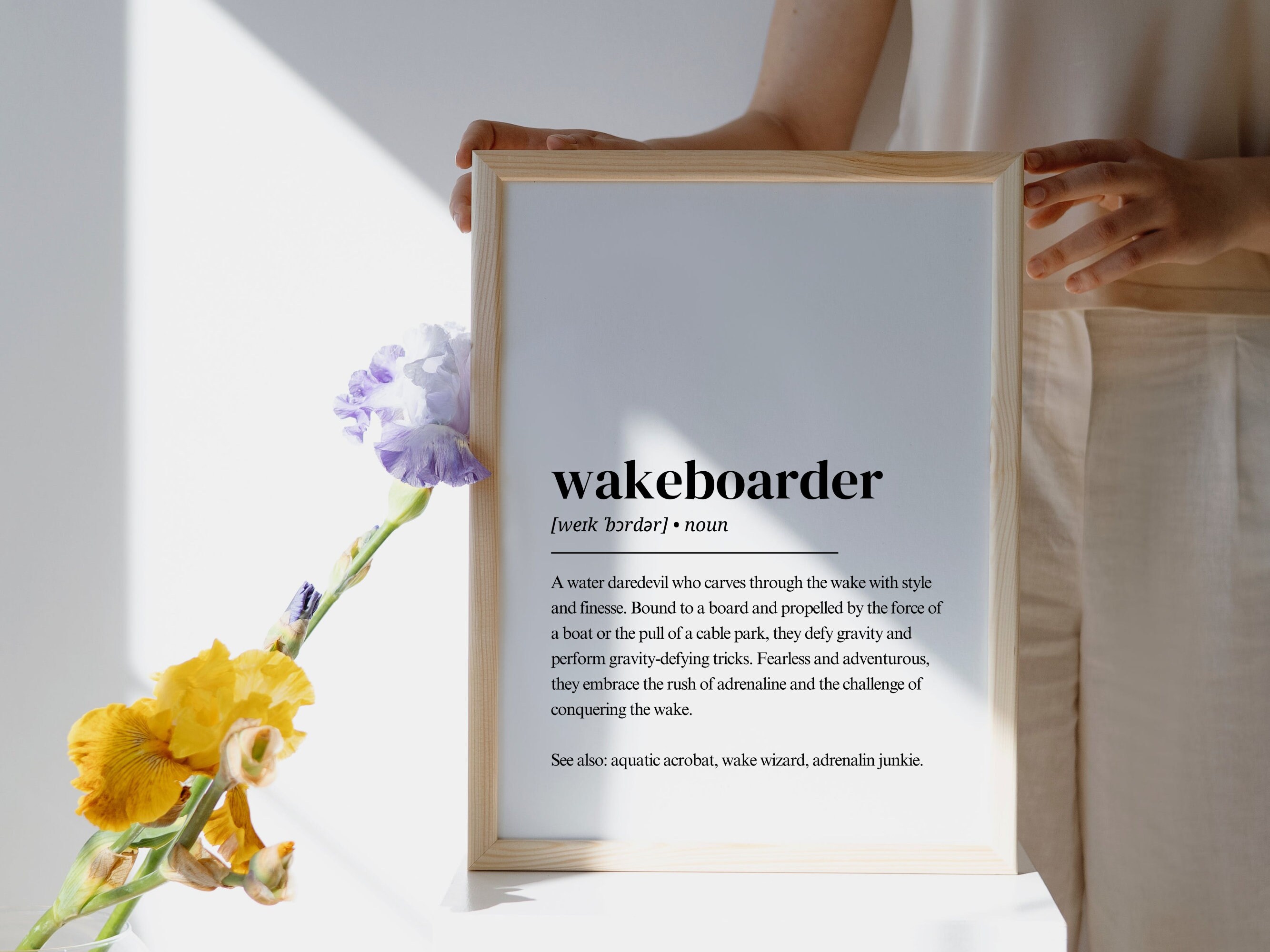 Wakeboarder Definition Wakeboard Digital Print Wakeboard Posters