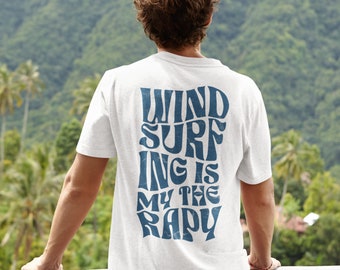 Windsurfing T-shirt - Windsurfing is my therapy, Windsurfing Gift, Windsurfing Quote shirt, Windsurf Apparel, watersports lover, windsurf clothing