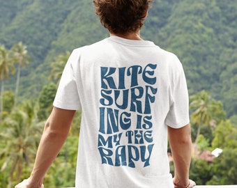 Kitesurf shirt, kiteboarding gift, kitesurf t-shirt, kitesurf gift, kiteboard accessory, unisex clothing, kitesurfing is my therapy