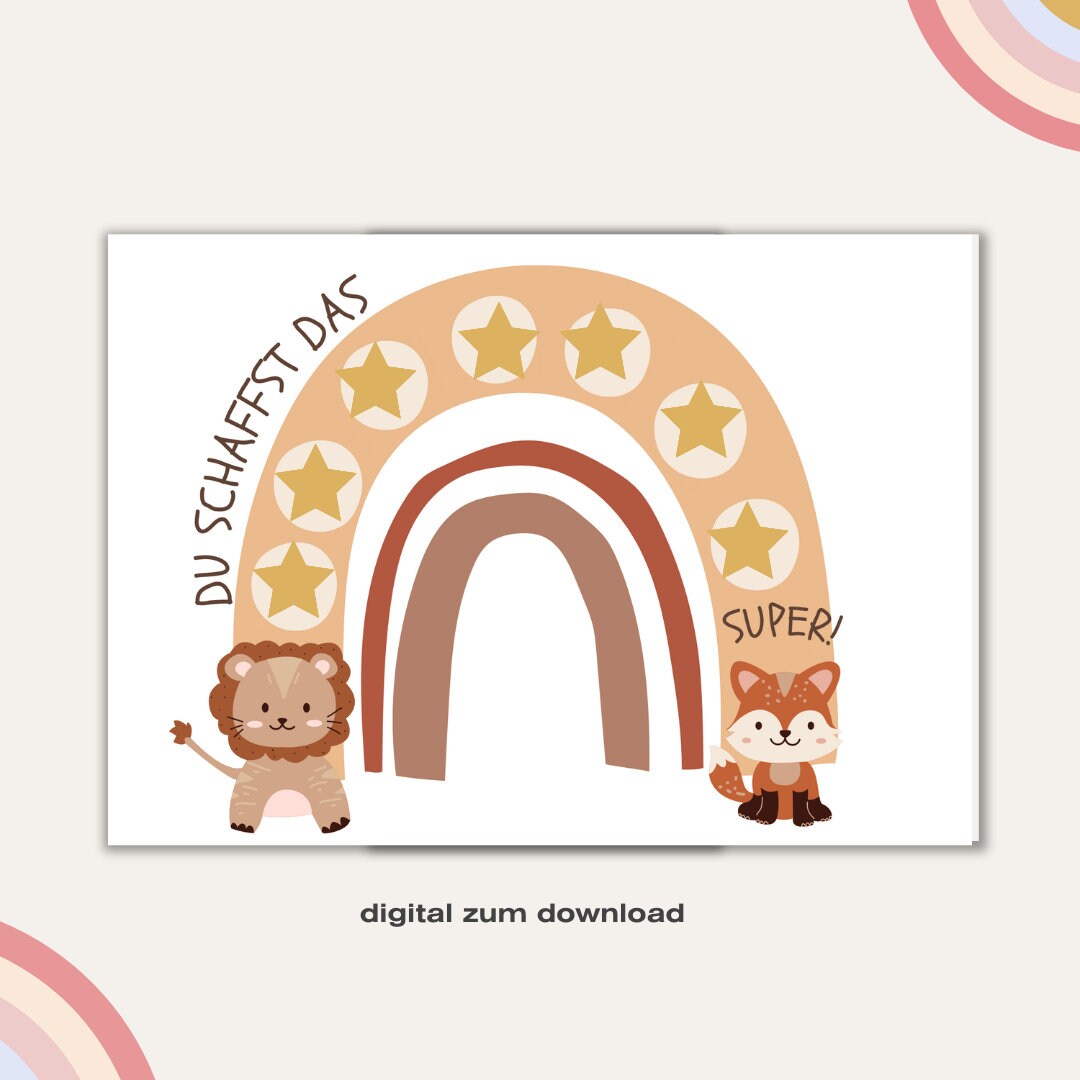 Belohnungstafel Kinder | Belohnungsplan Kind | Belohnungstafel digital