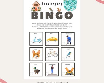 Bingo a piedi per bambini | Bingo all'aperto, gioco cittadino e di scoperta | Bingo all'aperto, Bingo in città, Gioco educativo, Gita in famiglia | Scaricamento