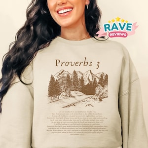 Proverbs 3 Christian Crewneck Sweatshirt, Jesus hoodies, Bible verse sweatshirt, Faith sweater, God hoodie, Pastor wife appreciation gift
