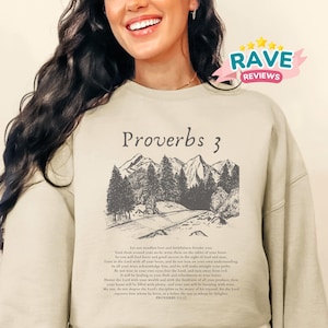 Proverbs 3 Christian Crewneck Sweatshirt, Jesus sweater, Faith hoodies, Bible verse sweatshirt, Appreciation gift, Inspirational Sweatshirt