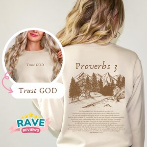 Proverbs 3 Christian Crewneck Sweatshirt, Trendy Christian sweatshirt, Jesus sweater, Bible verse hoodie, Faith sweatshirt, Christian gifts