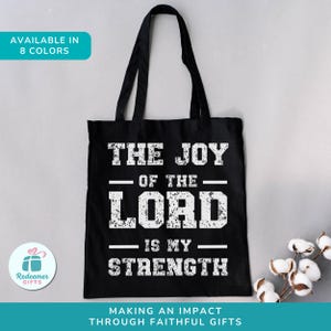 Uplifting Christian tote bag, Bible canvas bag, Unisex Faith tote, Reusable Religious bag, Biblical gift tote, Pastor appreciation gift idea