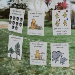 Flash Cards for Toddlers - Winnie the Pooh Flash Cards - Printable Flash Cards - Flash Cards for Kids - Winnie the Pooh Themed Flash Cards
