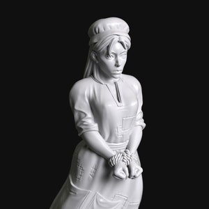 Sub Series 119a - Petite Farmer Girl Tied Up With Hat by Manufaktura Miniatures