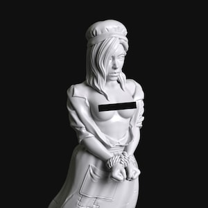 Sub Series 122b - Skinny Farmer Girl Tied Up With Hat Exposed by Manufaktura Miniatures