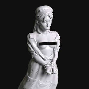 Sub Series 119b - Petite Farmer Girl Tied Up With Hat Exposed by Manufaktura Miniatures