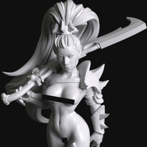 Dom Series 02c - Sexy Naked Shadow Elf Slaver Warrior Girl by Manufaktura Miniatures