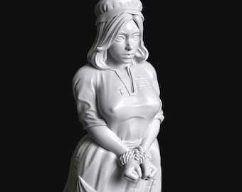 Sub Series 121a - Farmer Girl Tied Up With Hat by Manufaktura Miniatures
