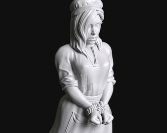 Sub Series 122a - Farmer Girl Tied Up With Hat by Manufaktura Miniatures