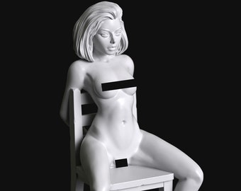 Sub Series 80 - Girl Tied To Interrogation Chair by Manufaktura Miniatures