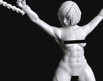 Sub Series 45 - Prisoner Battle Sister Spread Eagle Tied Up Naked by Manufaktura Miniatures