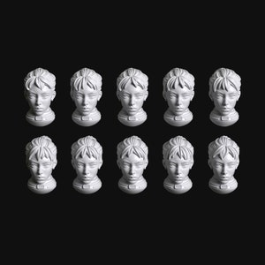 Sedition Series 06c -  Gene-Enhanced Female Battle Sisters Conversion Heads x10 by Manufaktura Miniatures