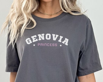 Genovia Shirt, Princess T-shirt, Genovia University, Princess Diaries Tshirt, Princess Shirt, Varsity Shirt, Ladies Fit