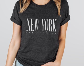 Trendy New York Shirt, New York State of Mind T-shirt Unisex, NY Tee, I Love New York, Brooklyn, Manhattan, Times Square, New Yorker, NY