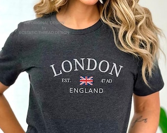 London England Shirt, Cute London T-shirt, Ladies London Shirts, London Gift, London Union Jack Shirt, UK Shirt, London Tshirt Mens