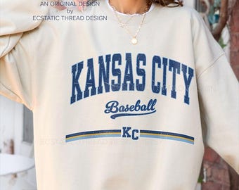 Kansas City Baseball Sweatshirt, KC Baseball Crewneck, Baseball Kansas City, Kansas City Baseball Gift, Kansas City Baseball Sweater, Unisex
