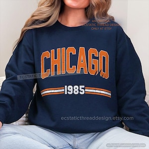 Chicago Football Sweatshirt, 1985 Chicago Bears Crewneck, Retro Vintage Style Chicago, Unisex