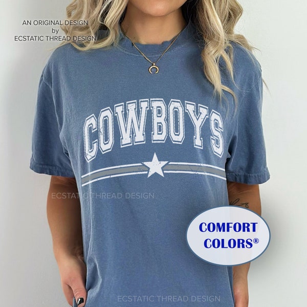 thumbnail image 2 of Dallas Love Distressed T-Shirt - Soft Tri-Blend Tee For Cowgirls And Cowboys 2 of 11