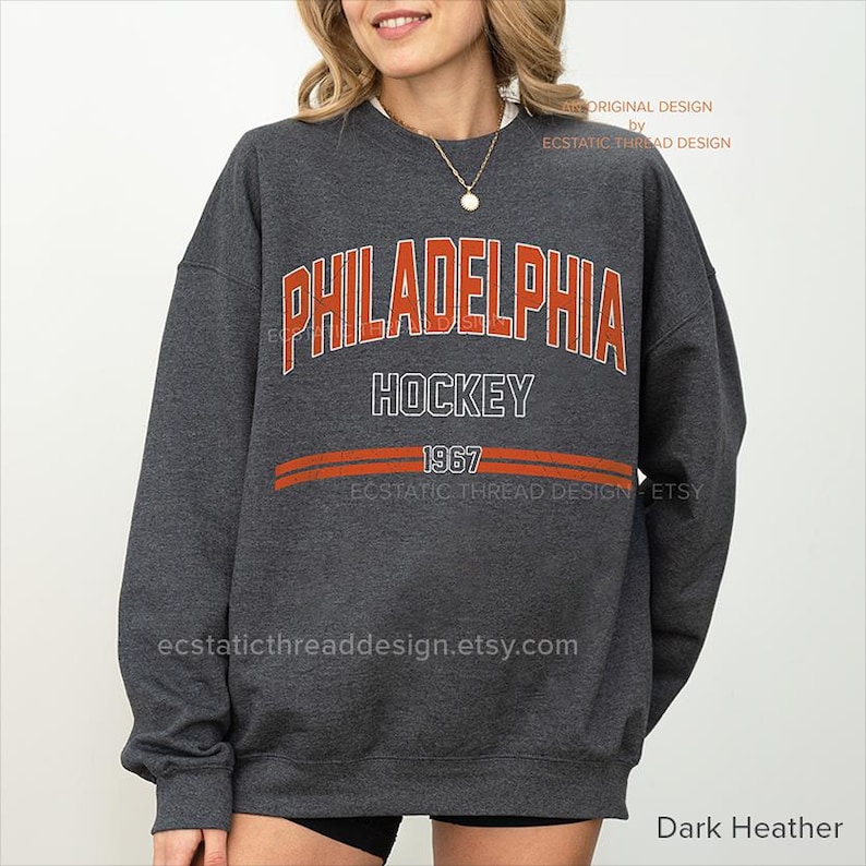 Trendy Philadelphia Hockey Crewneck