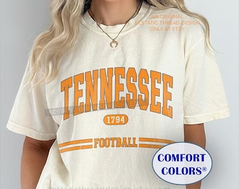 Tennessee Shirt, Comfort Colors, Tennessee Volunteers, Tennessee Vols Tshirt, Retro Tennessee College Tee, Football, Tennessee Gift, Unisex