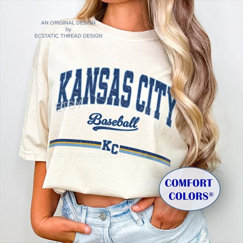 KC Baseball Shirt 100% Cotton